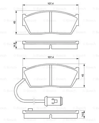 Brake Pad Set, disc brake (0 986 424 110)