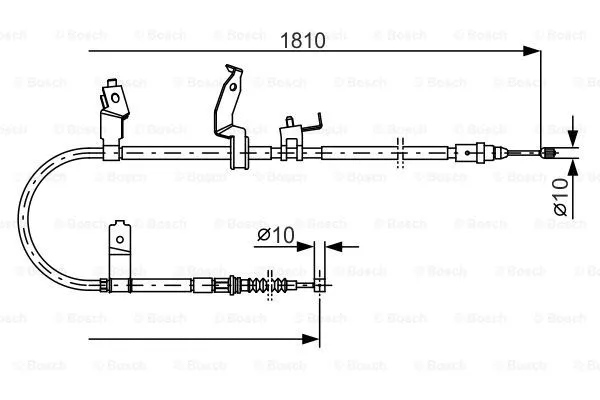Cable Pull, parking brake (1 987 482 052)