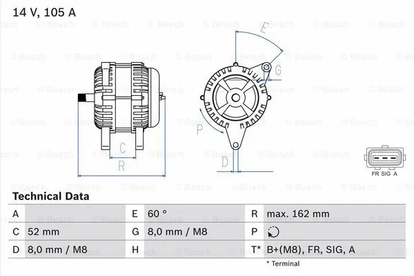 Alternator (0 986 081 090)