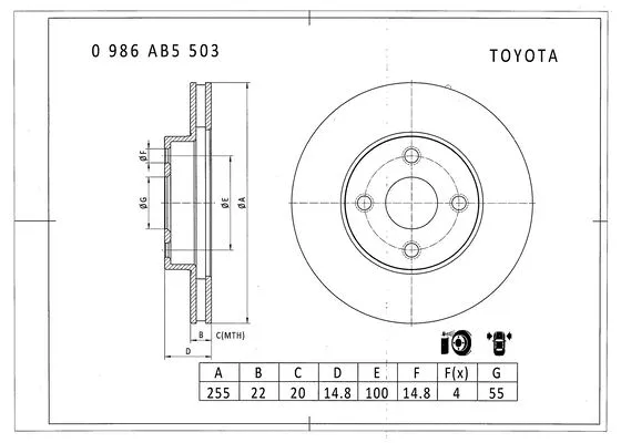 Brake Disc (0 986 AB5 503)
