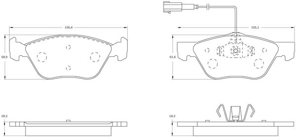 Brake Pad Set, disc brake (0 986 BB0 383)