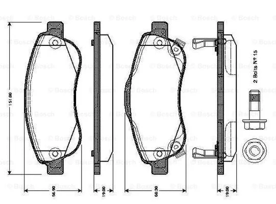 Brake Pad Set, disc brake (0 986 TB3 013)
