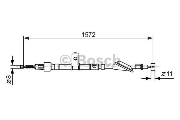 Cable Pull, parking brake (1 987 477 607)