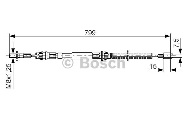 Cable Pull, parking brake (1 987 477 761)