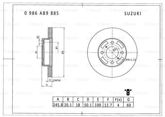 Brake Disc (0 986 AB9 885)