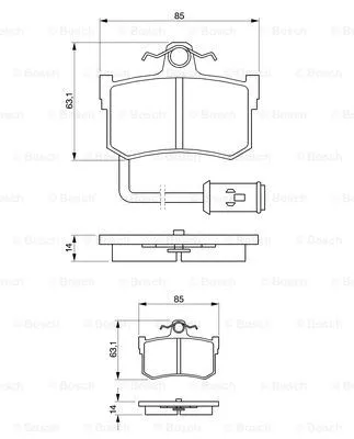 Brake Pad Set, disc brake (0 986 424 013)