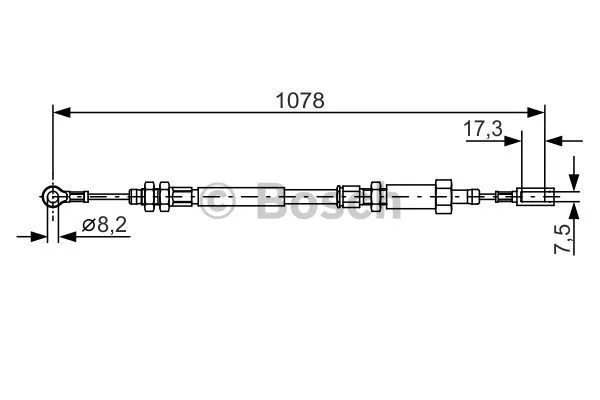 Cable Pull, parking brake (1 987 482 002)