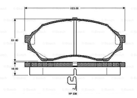 Brake Pad Set, disc brake (0 986 TB2 343)