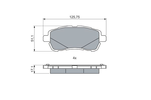 Brake Pad Set, disc brake (0 986 460 048)