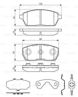 Brake Pad Set, disc brake (0 986 494 312)