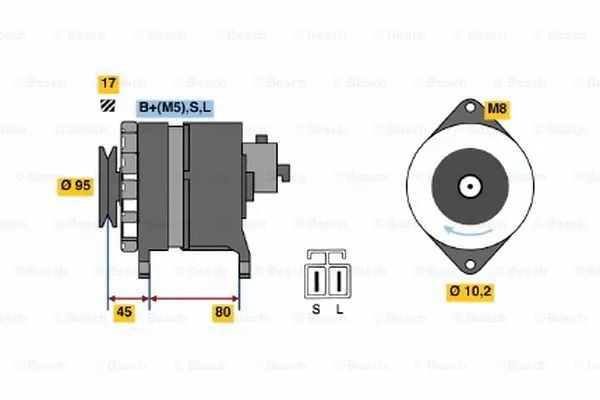 Alternator (0 986 037 531)