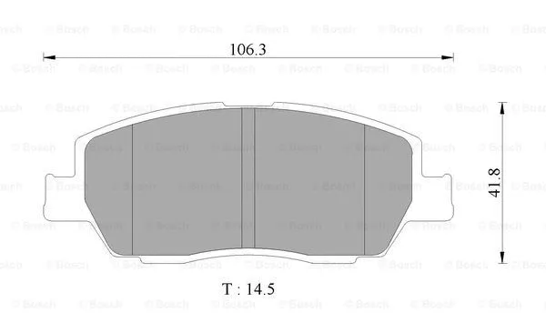 Brake Pad Set, disc brake (0 986 AB2 422)