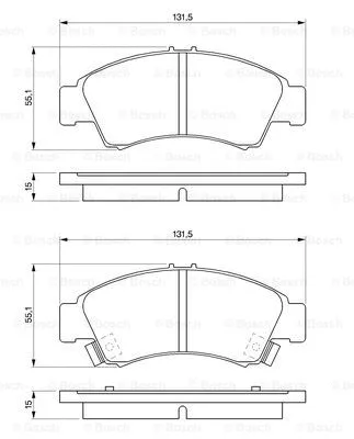 Brake Pad Set, disc brake (0 986 461 126)