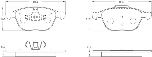 Brake Pad Set, disc brake (0 986 BB0 974)