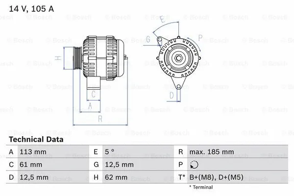 Alternator (0 986 048 791)