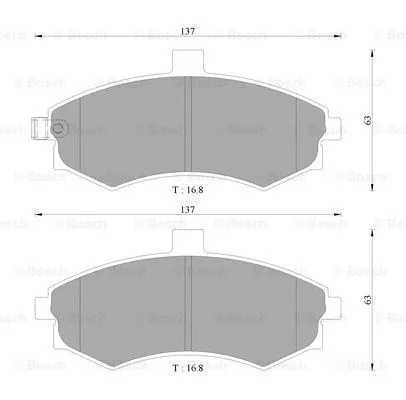 Brake Pad Set, disc brake (0 986 AB9 145)