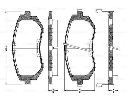 Brake Pad Set, disc brake (0 986 TB2 428)