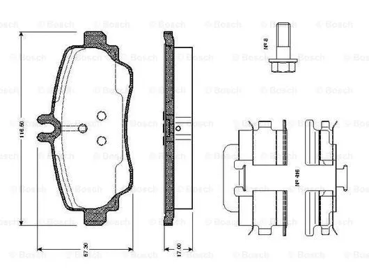 Brake Pad Set, disc brake (0 986 TB2 322)