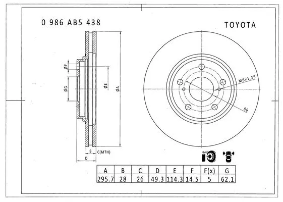 Brake Disc (0 986 AB5 438)