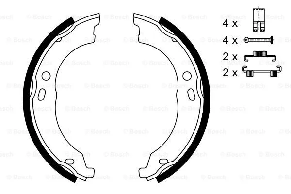 Brake Shoe Set, parking brake
