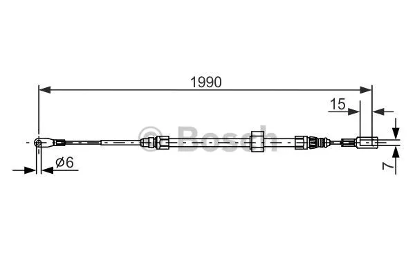 Cable Pull, parking brake (1 987 477 854)