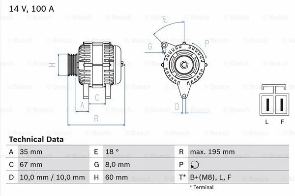 Alternator (0 986 081 150)