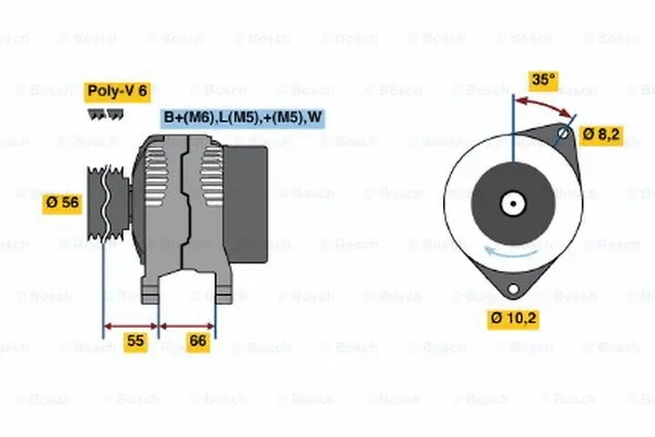 Alternator (0 986 040 001)