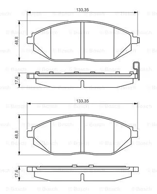 Brake Pad Set, disc brake (0 986 495 349)
