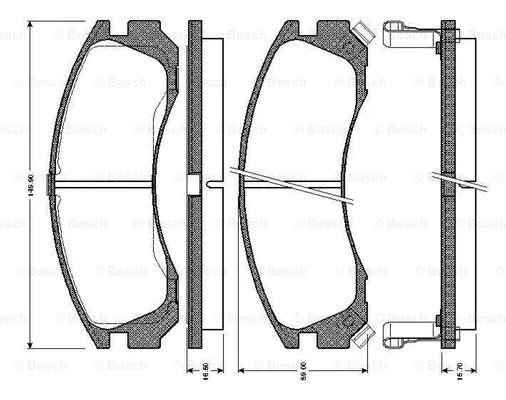 Brake Pad Set, disc brake (0 986 TB2 195)