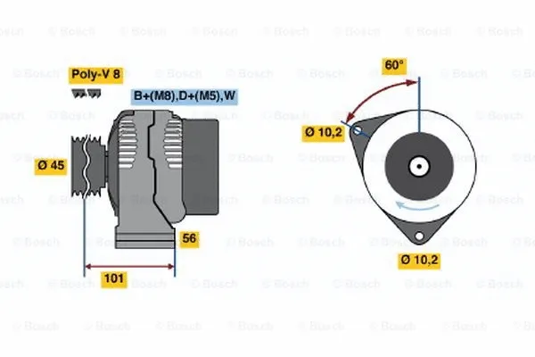 Alternator (0 120 465 016)