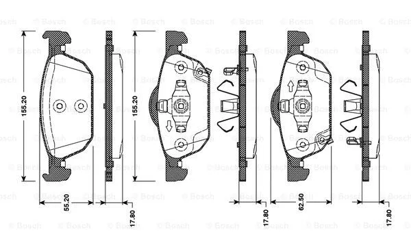 Brake Pad Set, disc brake (0 986 TB3 092)
