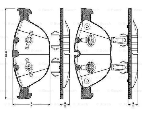 Brake Pad Set, disc brake (0 986 TB2 847)