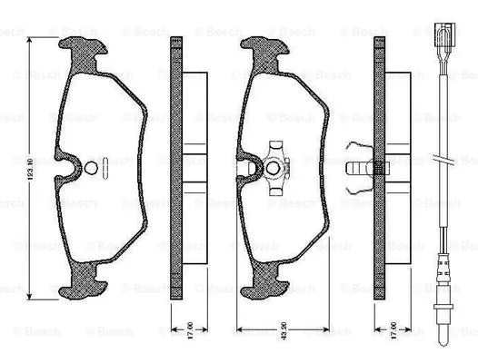 Brake Pad Set, disc brake (0 986 TB2 593)