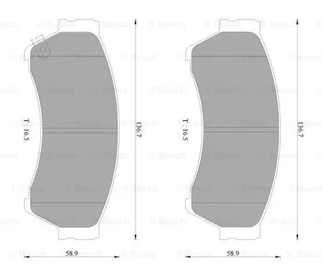 Brake Pad Set, disc brake (0 986 AB2 302)