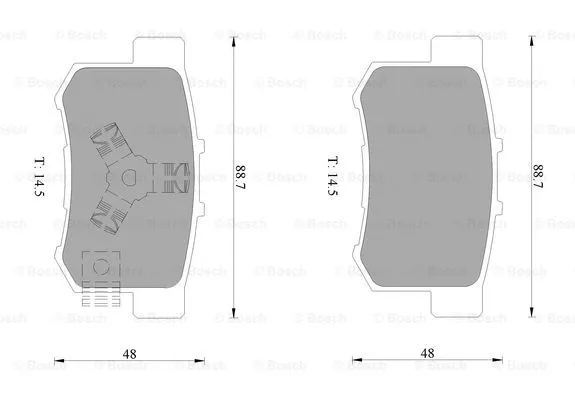 Brake Pad Set, disc brake (0 986 AB1 380)