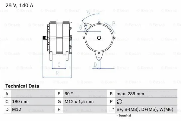 Alternator (0 986 041 640)
