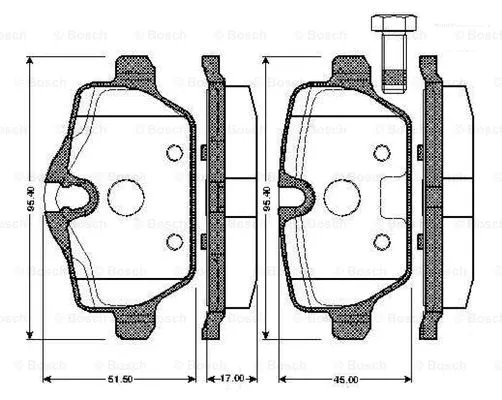 Brake Pad Set, disc brake (0 986 TB2 890)