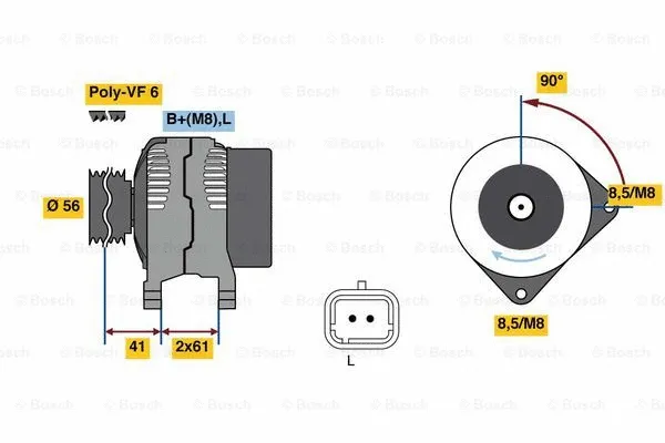 Alternator (0 986 081 270)