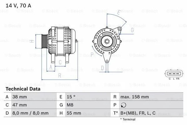 Alternator (0 986 083 510)