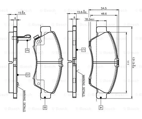 Brake Pad Set, disc brake (0 986 TB2 233)