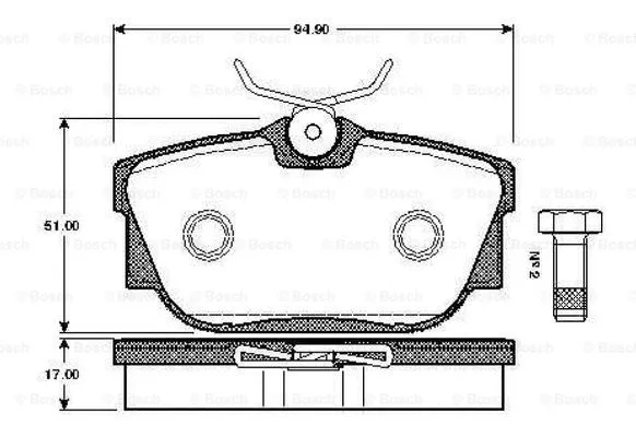 Brake Pad Set, disc brake (0 986 TB2 375)