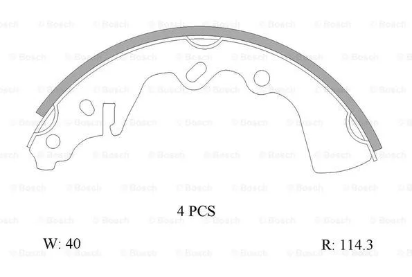 Brake Shoe Set (0 986 AB0 123)