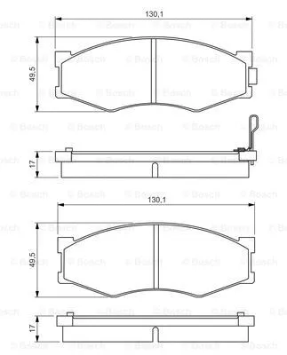 Brake Pad Set, disc brake (0 986 495 263)