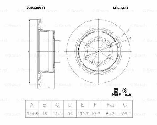 Brake Disc (0 986 AB9 644)