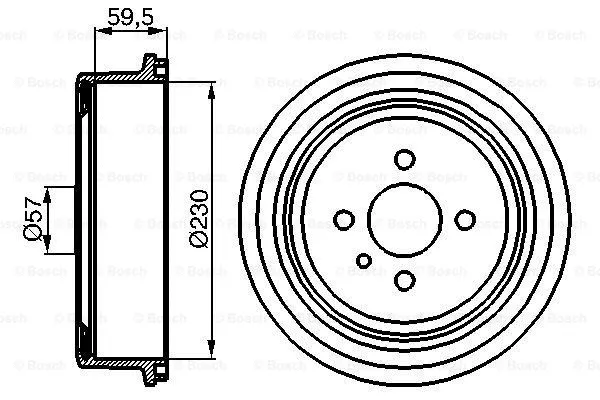 Brake Drum (0 986 477 022)