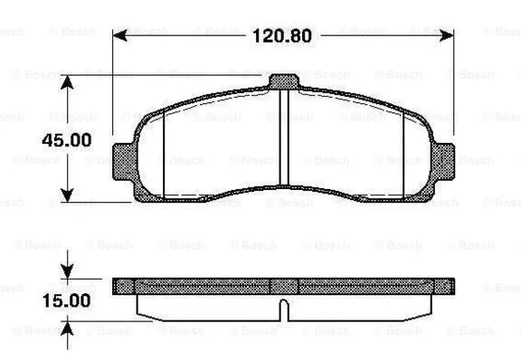 Brake Pad Set, disc brake (0 986 TB2 239)
