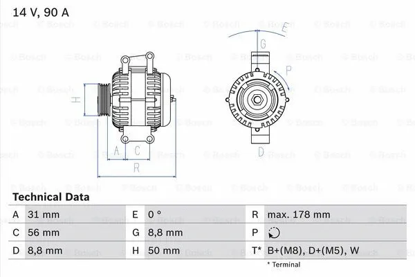 Alternator (0 986 041 530)