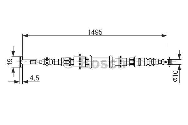 Cable Pull, parking brake (1 987 477 376)