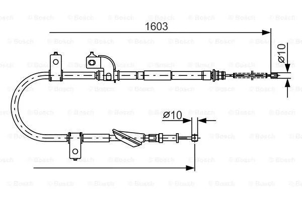 Cable Pull, parking brake (1 987 482 080)
