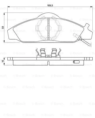 Brake Pad Set, disc brake (0 986 424 551)